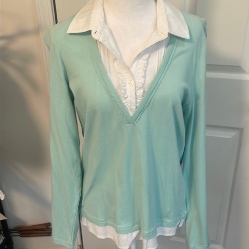 MOUNTAIN LAKE TWO IN ONE TOP SIZE LARGE POPOVER NWOT